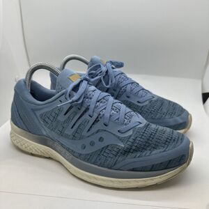 Saucony Running Shoes Size 9.5 Womens Blue Guide ISO 2 Sports Trainers Gym Jog